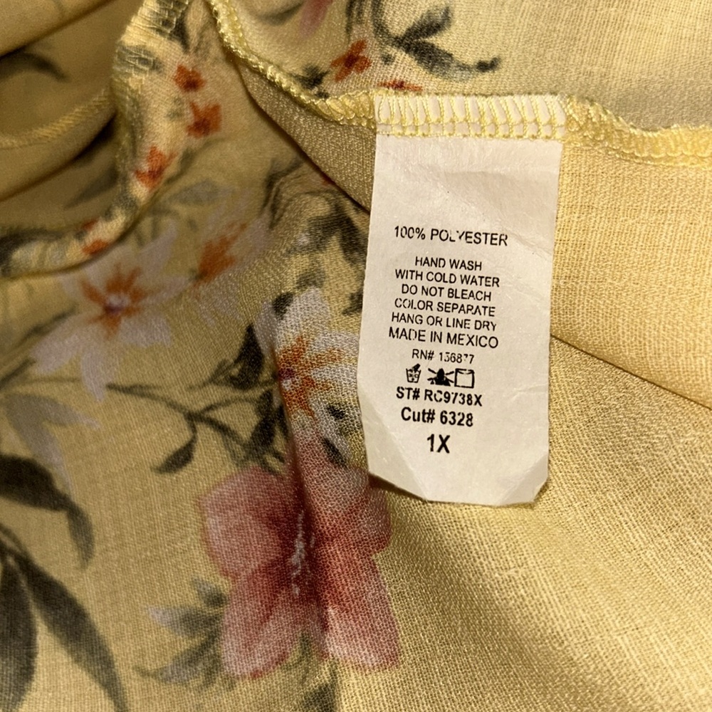 🍪 Ragdoll Yellow Floral Kimono 1X - Picture 4 of 5